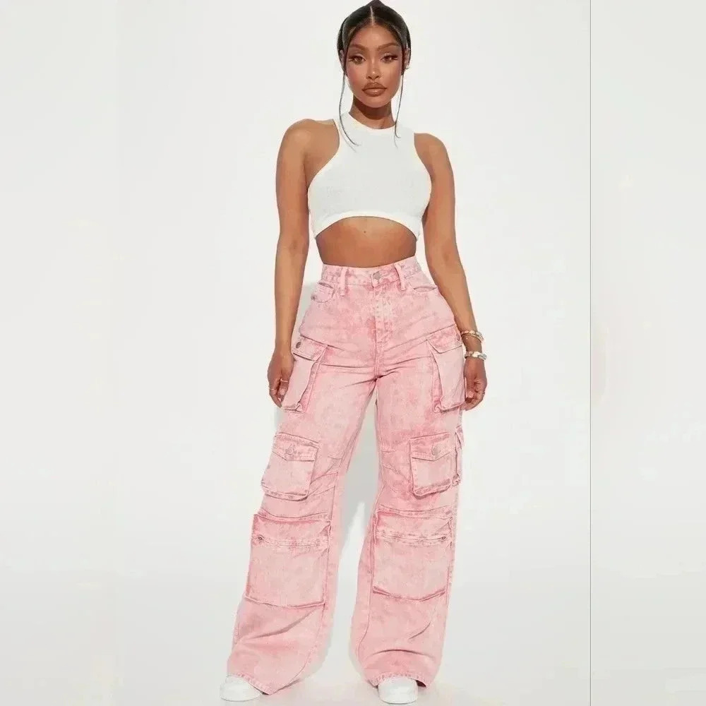Fashion Nova Lily Rise Cargo Jeans.  Nwt - Picture 7 of 7